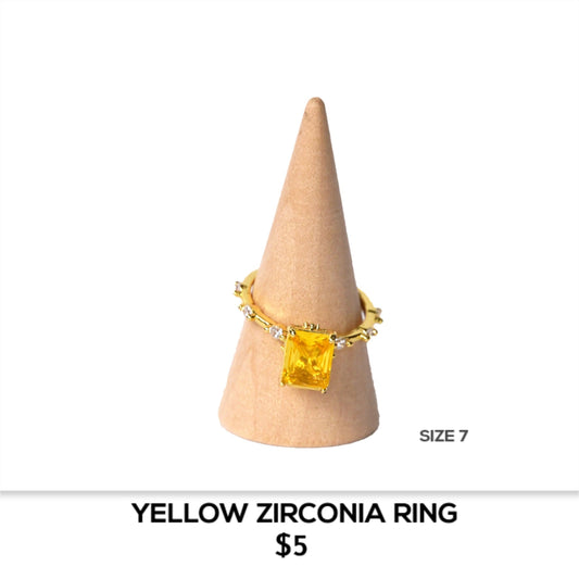 YELLOW ZIRCONIA RING