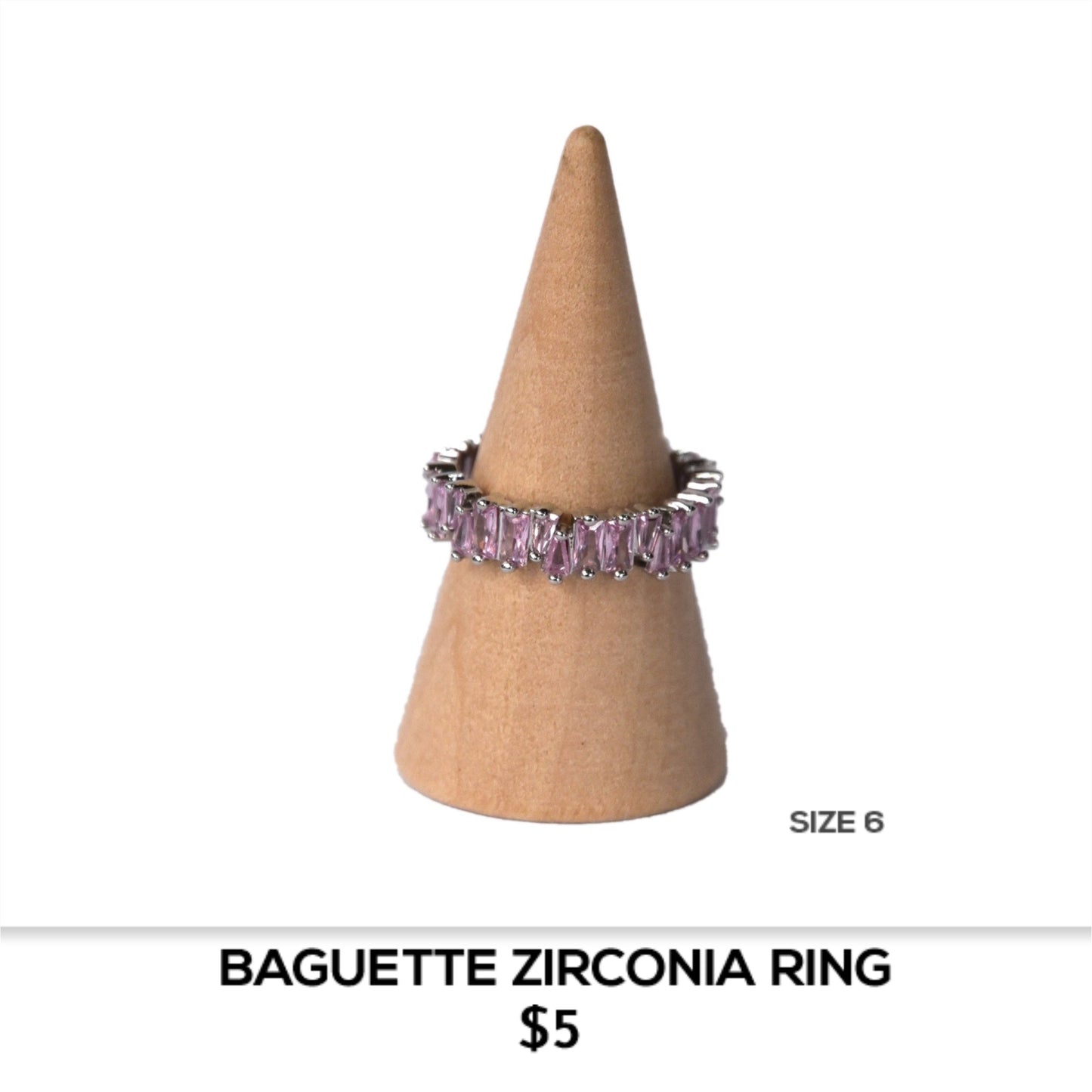 BAGUETTE ZIRCONIA RING