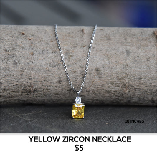 YELLOW ZIRCON NECKLACE