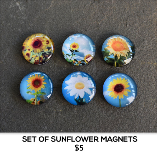 SET OF SUNFLOWER MAGNETS