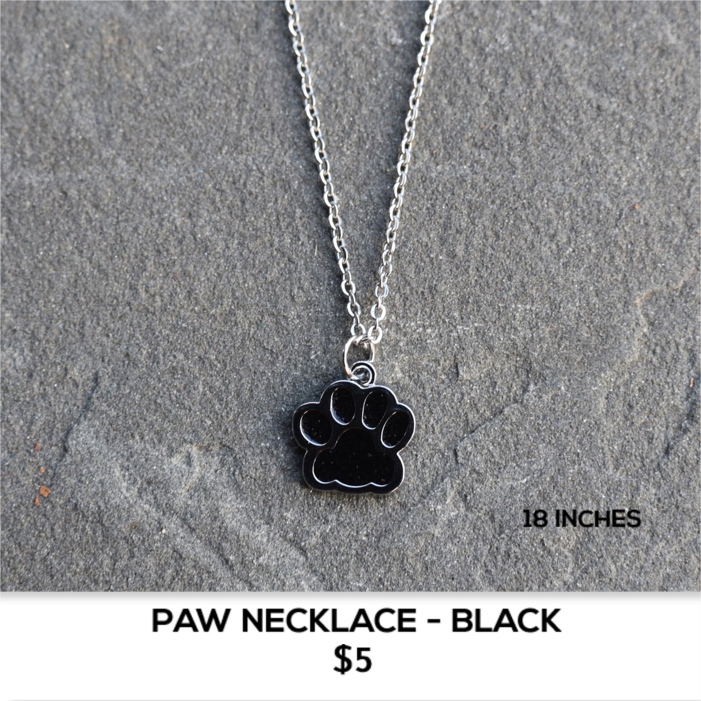 BLACK PAW NECKLACE