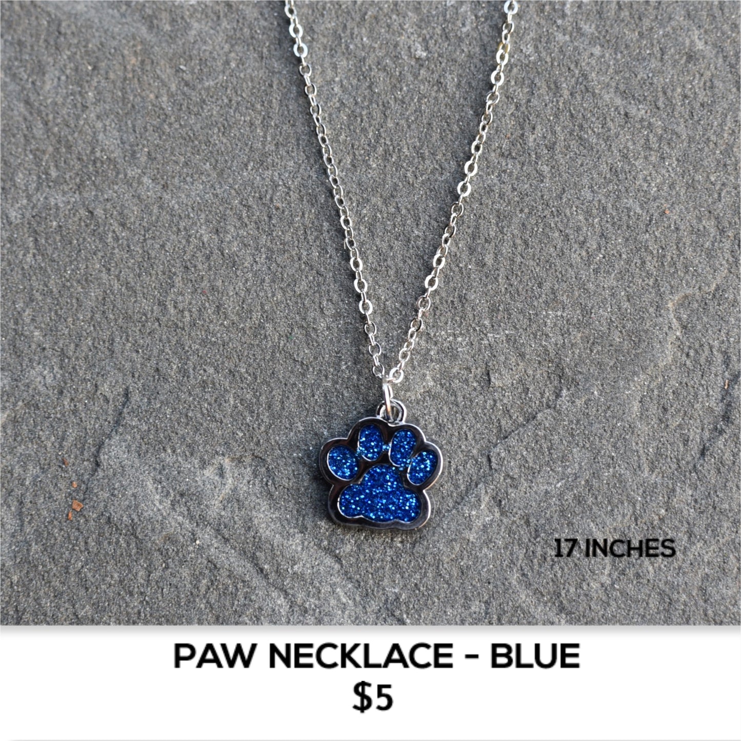 BLUE PAW NECKLACE