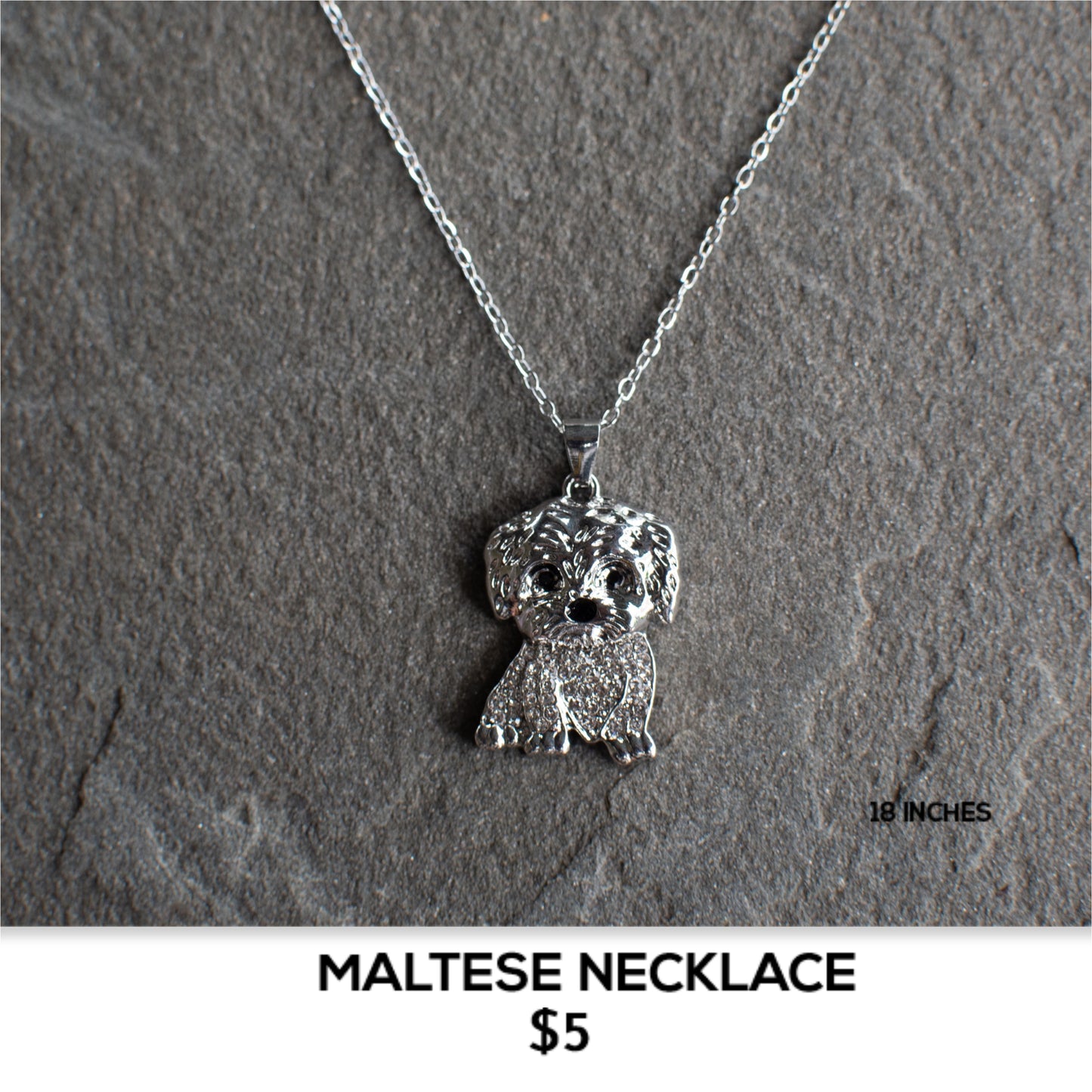 MALTESE DOG NECKLACE