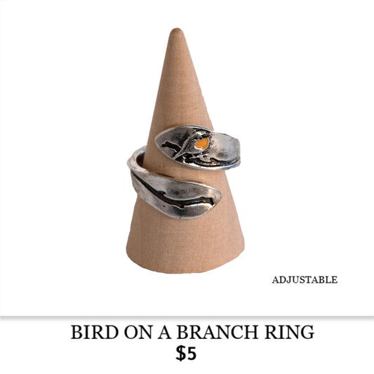 BIRD ON A BRANCH RING