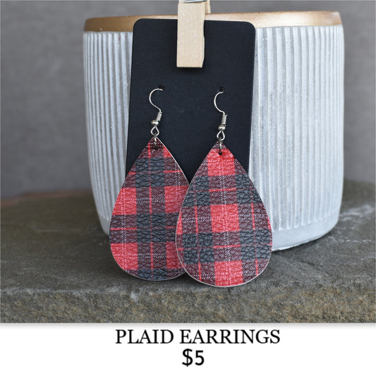 PLAID EARRINGS