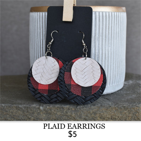 PLAID EARRINGS