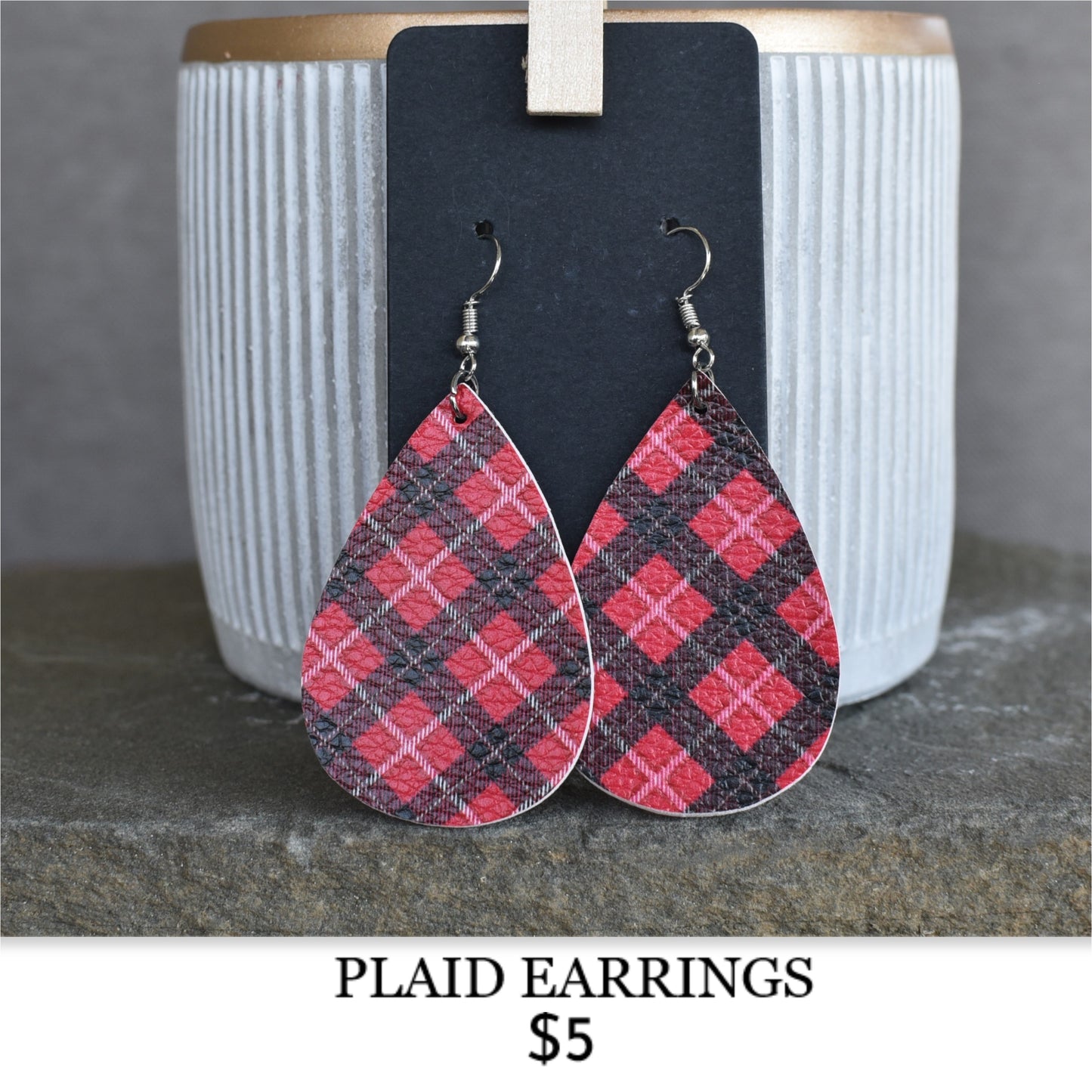 PLAID EARRINGS