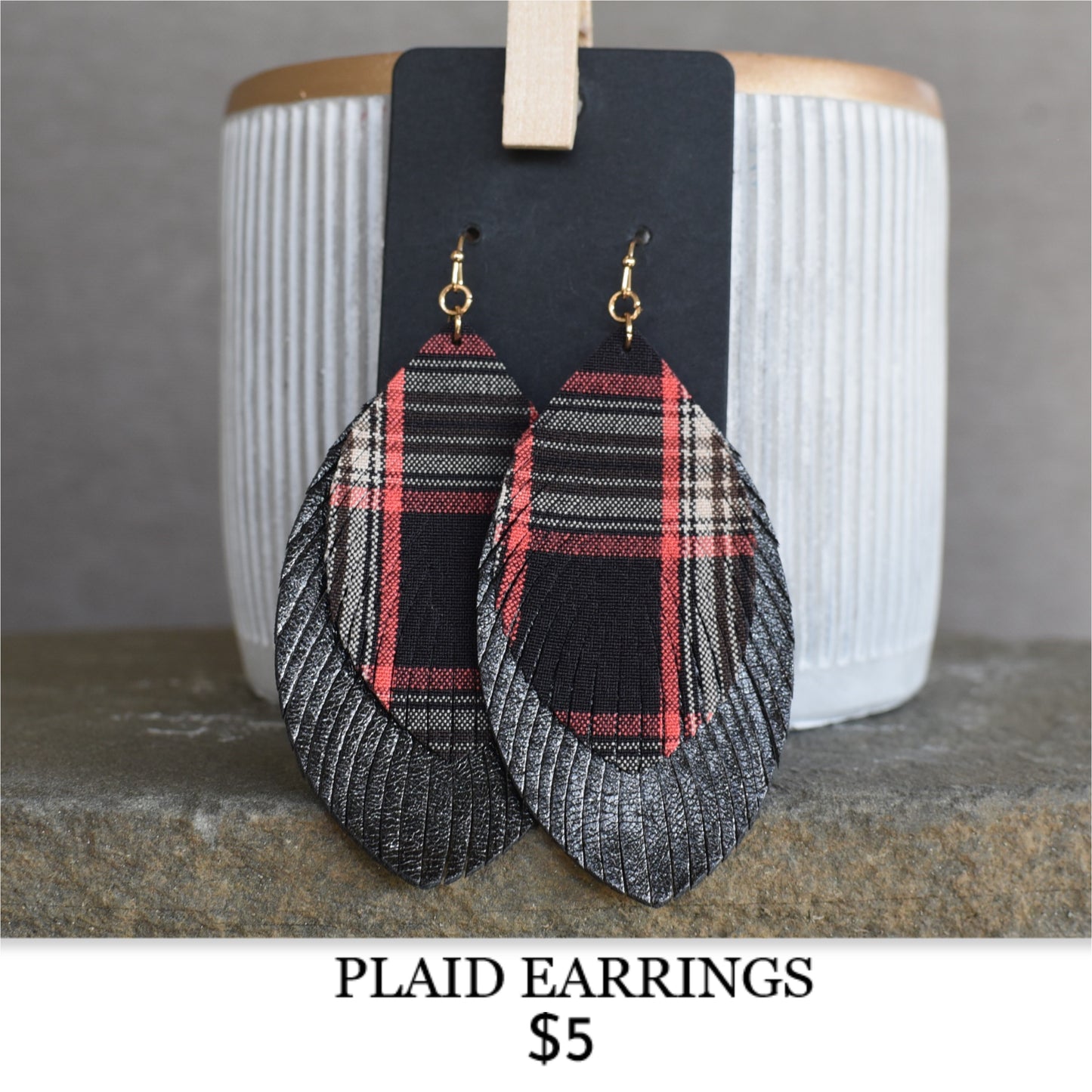 PLAID EARRINGS