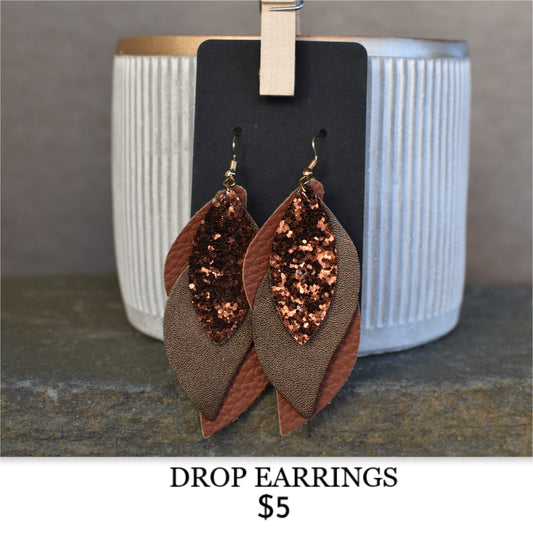 GLITTER DROP EARRINGS