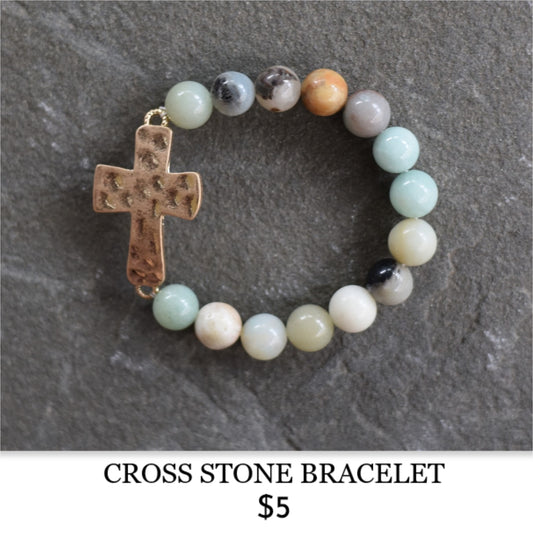 CROSS STONE BRACELET