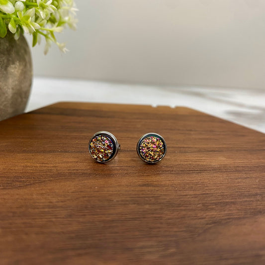 Druzy Stud Earrings - 8mm - #4