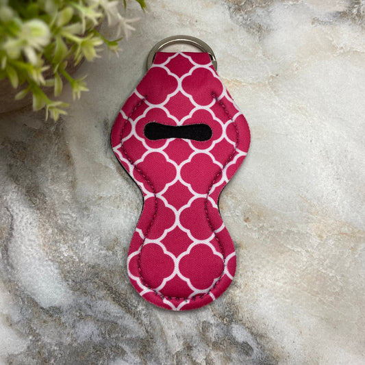 Lip Balm Chapstick Holder - #49 - Pink Pattern