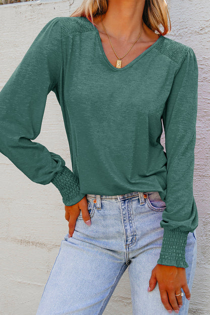Shirred Shoulder Blouse FB