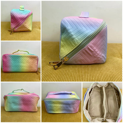 Oversized Lay Flat Cosmetic Bag - Tie Dye