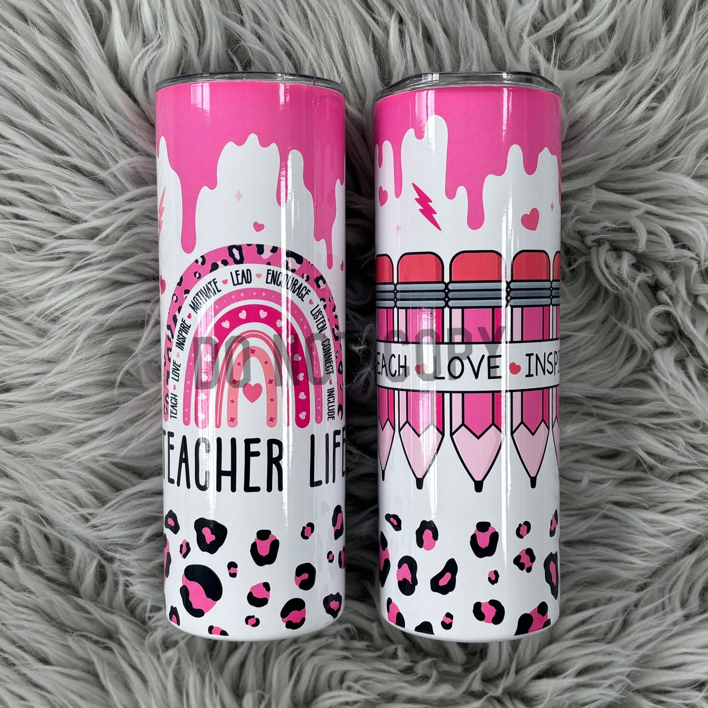 Teacher Life Teach Love Inspire Tumbler