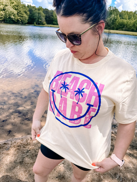 Beach Babe Summer Neon Graphic Tee