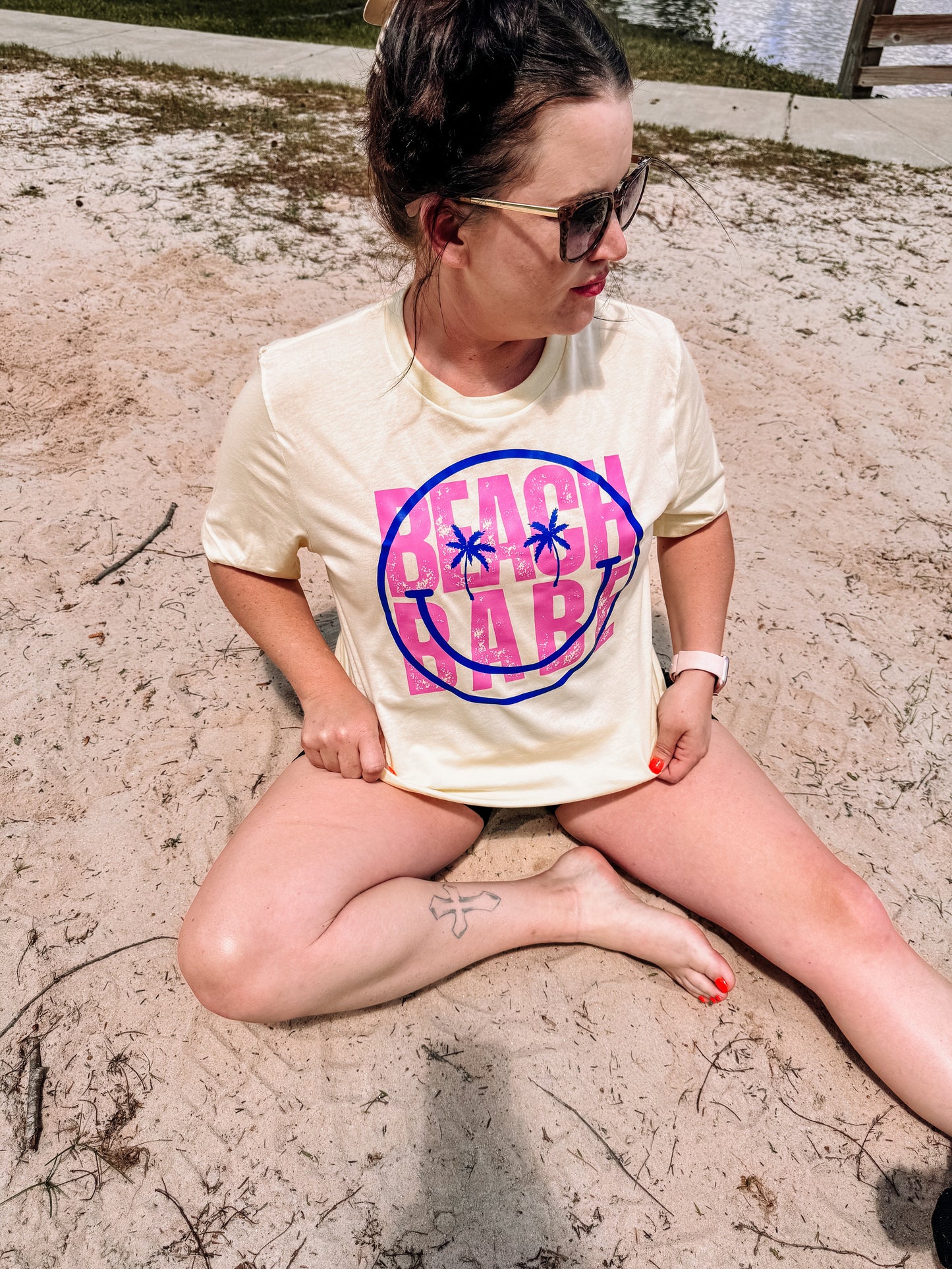 Beach Babe Summer Neon Graphic Tee