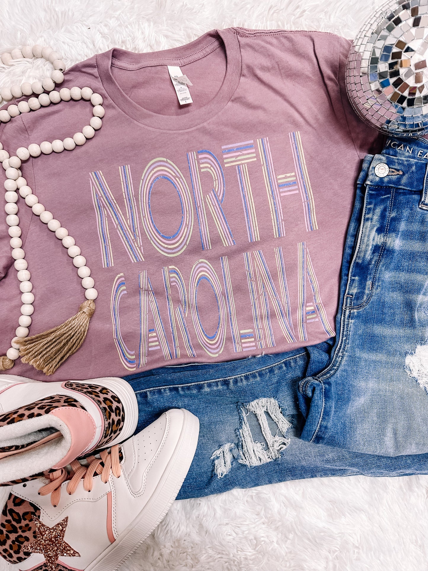 North Carolina Retro Lines Graphic Tee