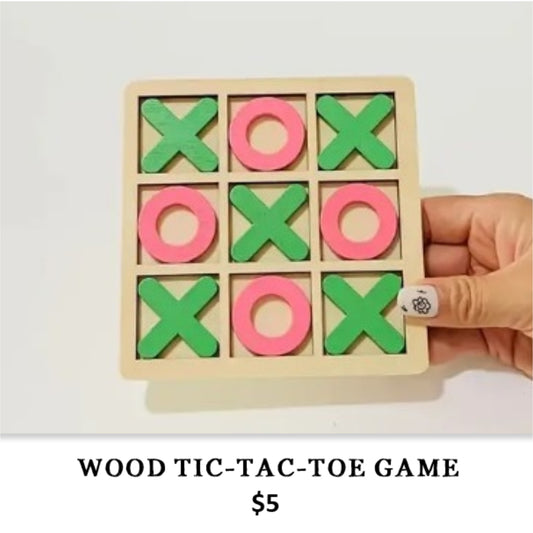 WOOD TIC-TAC-TOE GAME