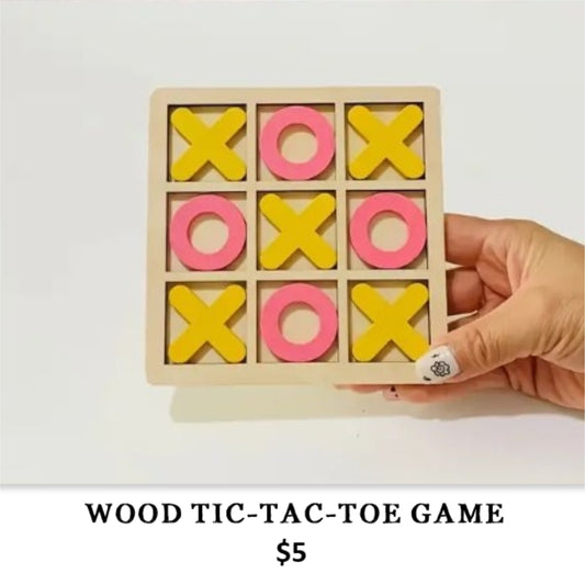 WOOD TIC-TAC-TOE GAME