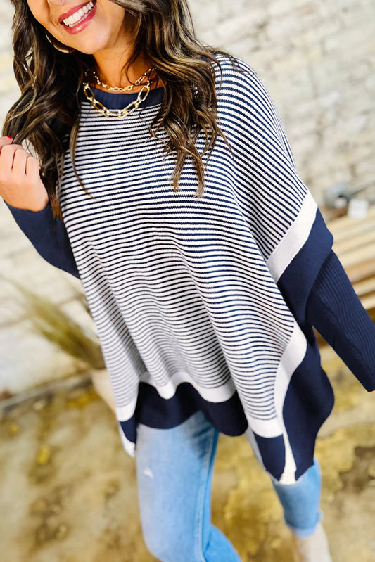 Stripe Dolman Oversized Tunic August.