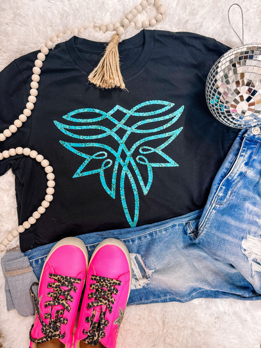 Turquoise Stitch Western Graphic Tee