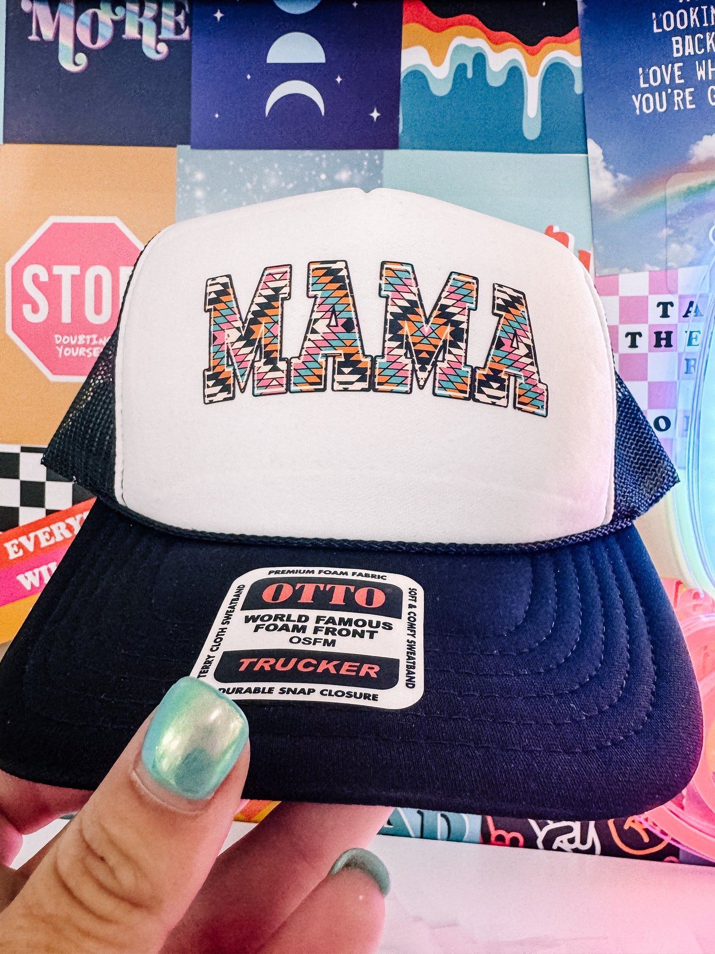 Pink Aztec Mama Otto Trucker Hat