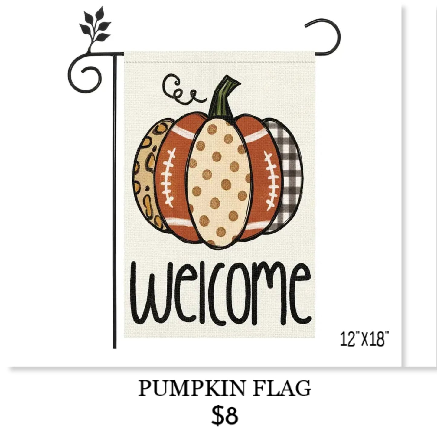 PUMPKIN FOOTBALL FLAG